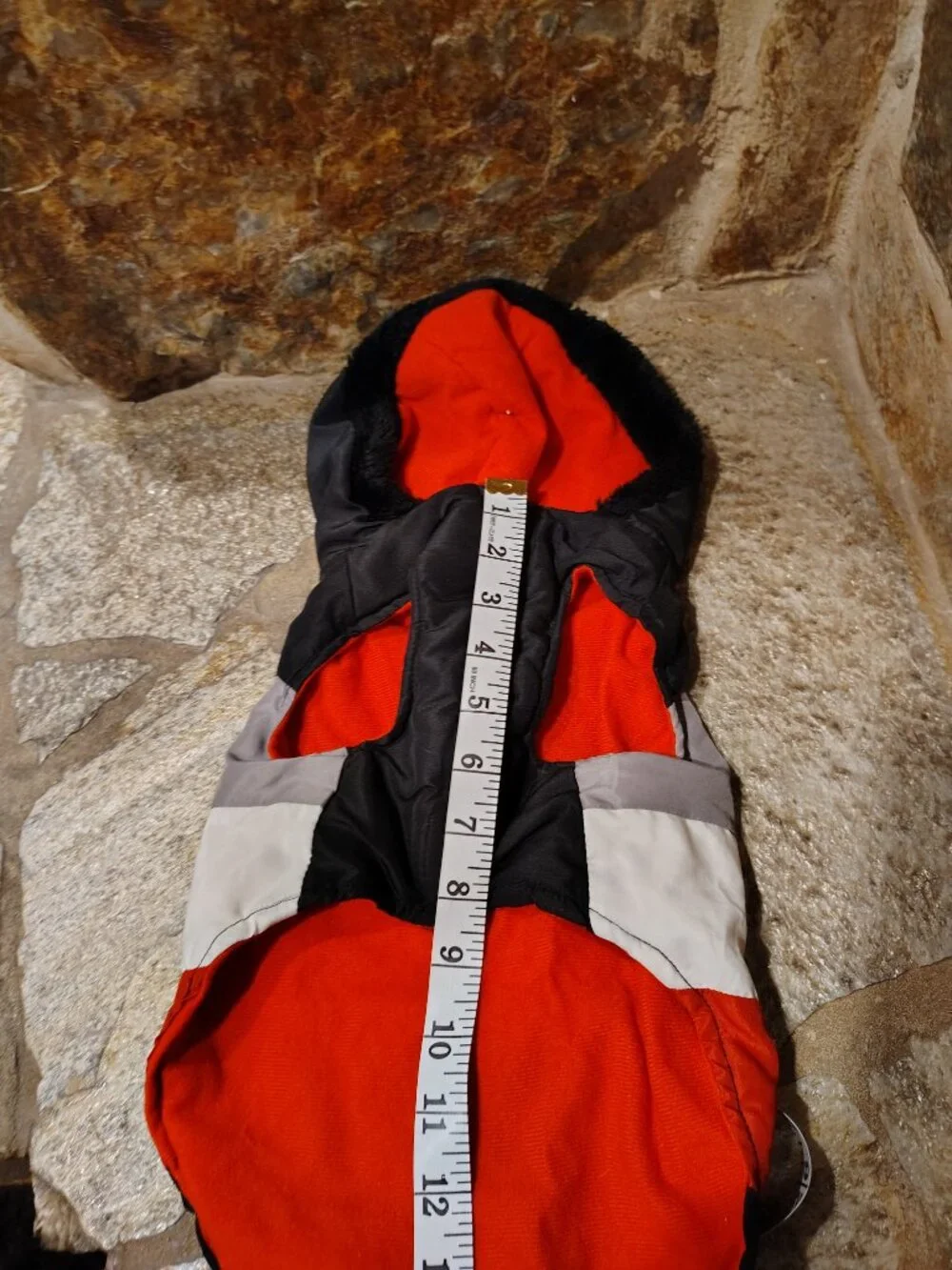 Hooded Winter Pet Jacket Size Medium Dog Cat Hoodie Velcro Warm Colorblock
